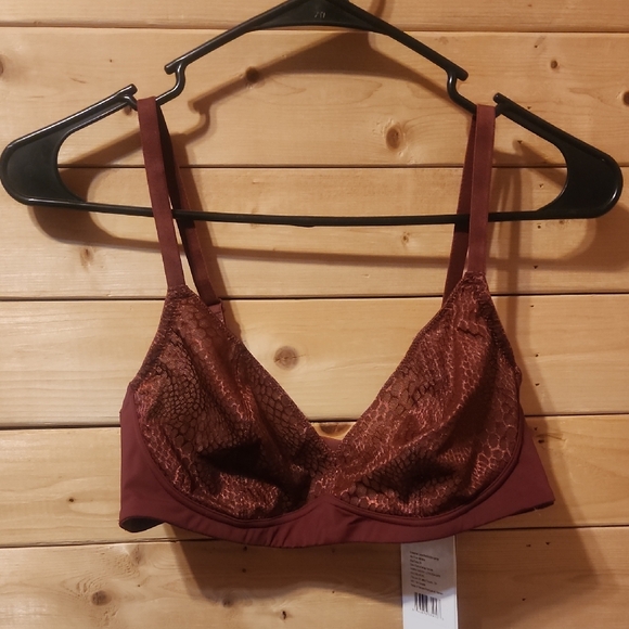 knix Other - Knix Gossamer Lace Bra Size Medium NEW Dark Cherry